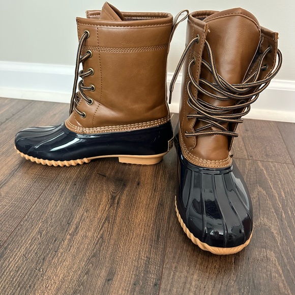 Totes Women’s Ariel Tan Classic Rubber Duck Boots (Size 8) - Picture 5 of 7